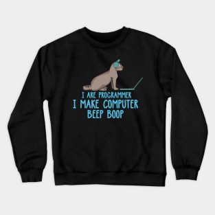 I Are Programmer Cat IT Developer Software Engineer kitten Crewneck Sweatshirt